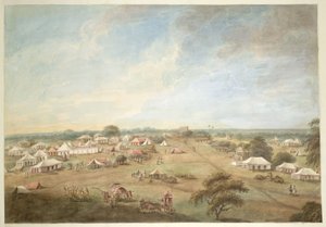 Un gran campamento mogol de Sita Ram
